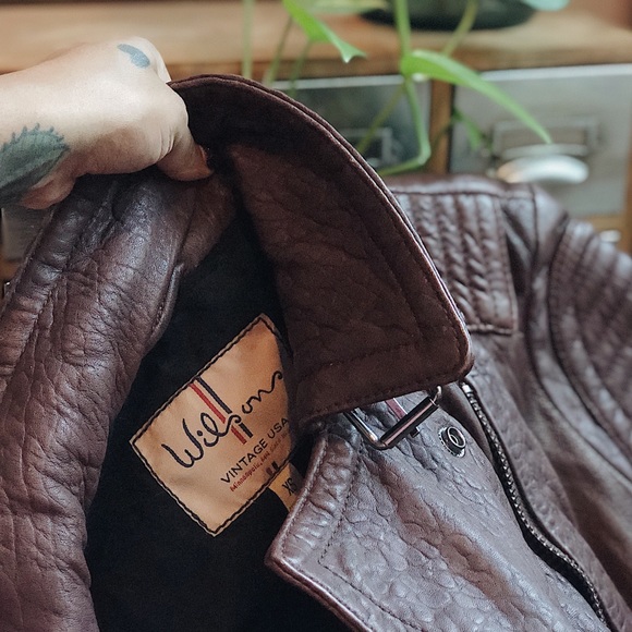 Wilson’s Chocolate Leather Moto Jacket - Picture 8 of 8